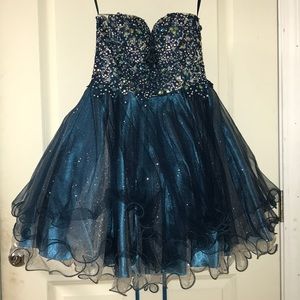 Blue homecoming/prom dress